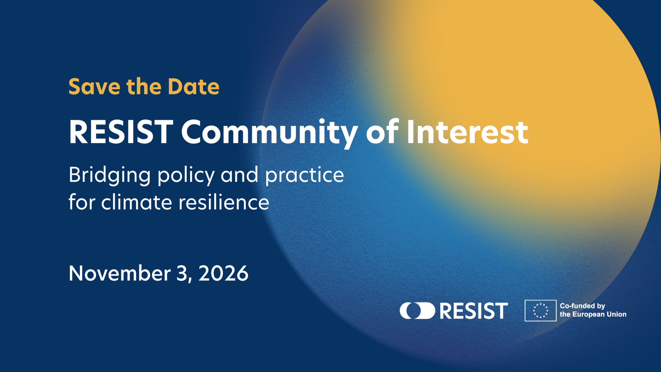 RESIST Community of Interest: Bridging policy and practice for climate resilience